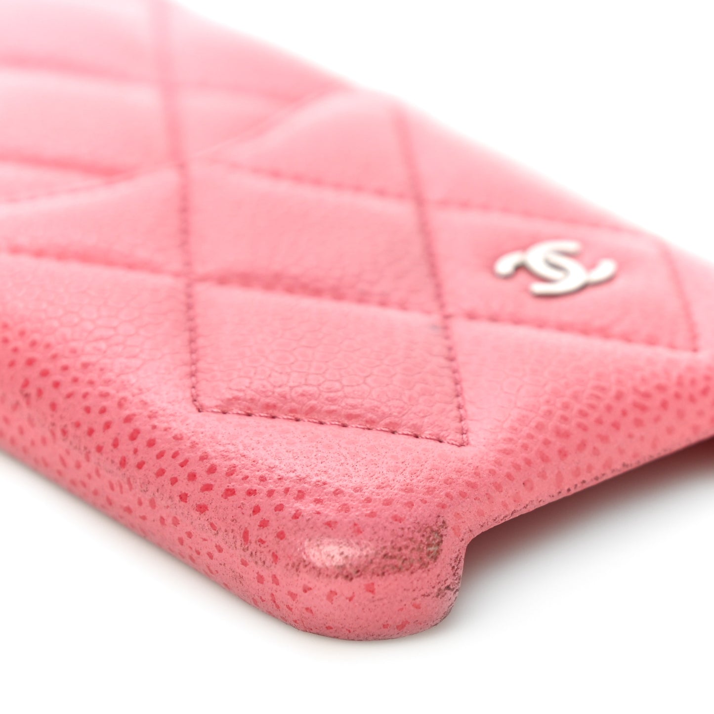Caviar Quilted iPhone 11 Tech Case Pink