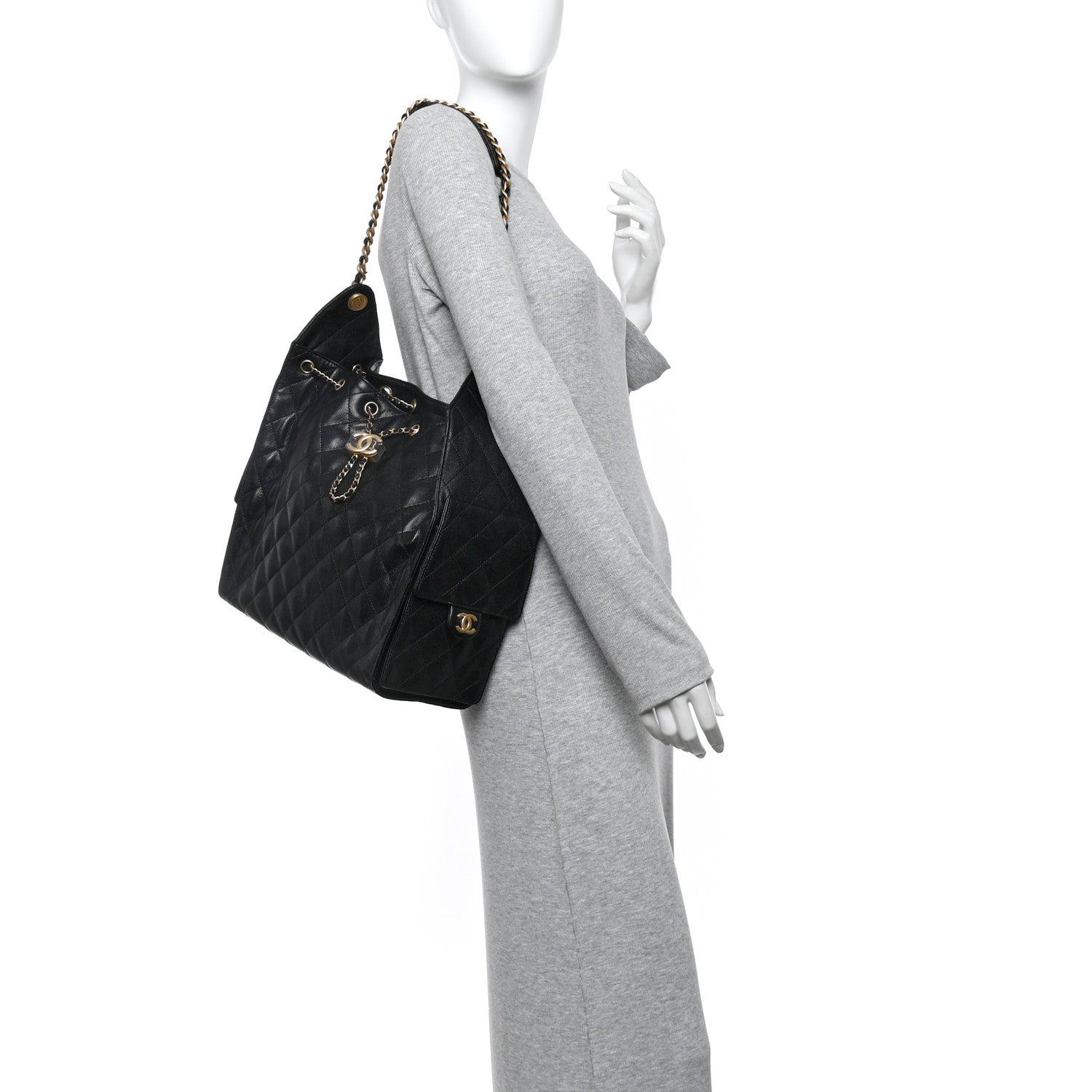 Chanel Caviar Quilted Medium Chanel 25 Handbag Black 2 of 12