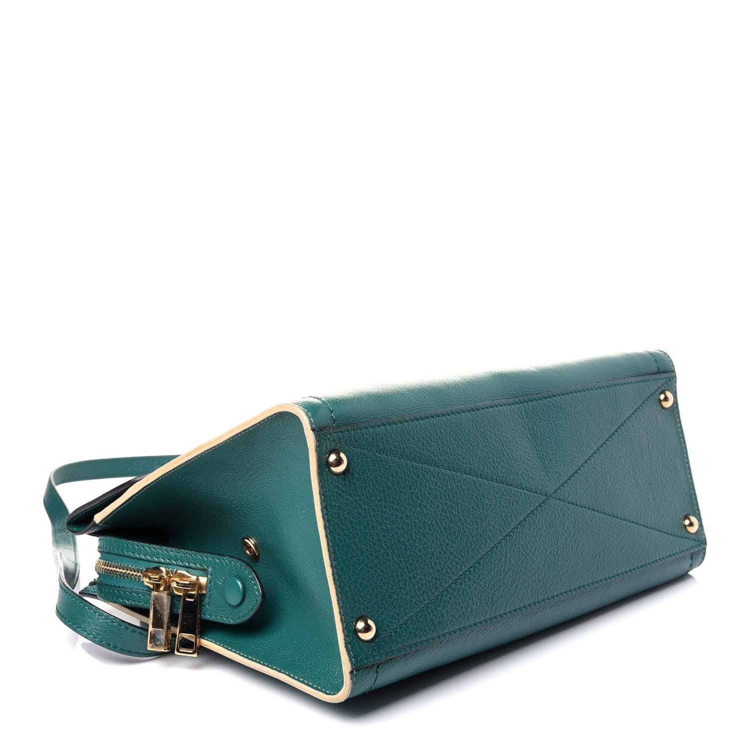 Marc Jacobs Calfskin The Mini 54 Flap Bag Emerald Pale Gold 5 of 13