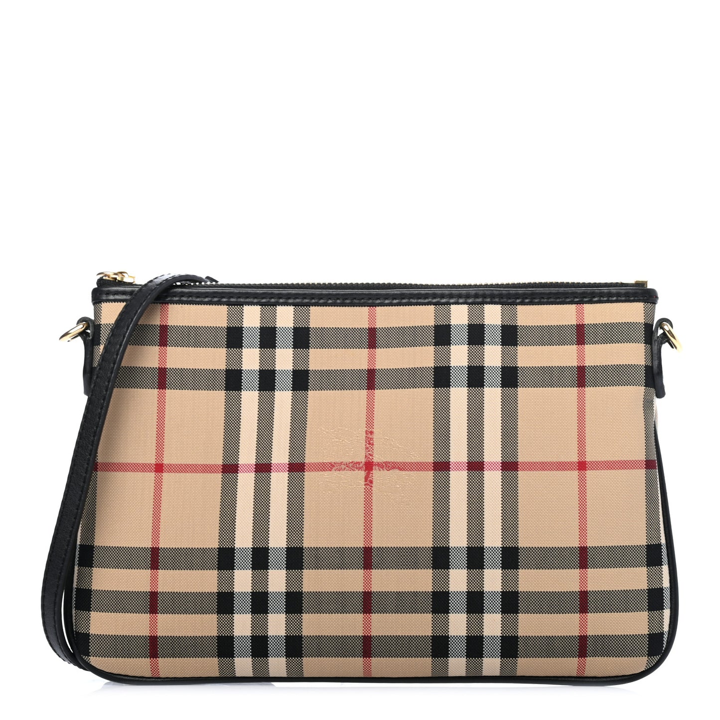 Horseferry Check Peyton Crossbody Clutch Bag Black