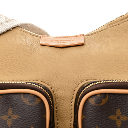 Louis Vuitton Grained Cowhide Monogram Hobo Cargo Beige 7 of 9