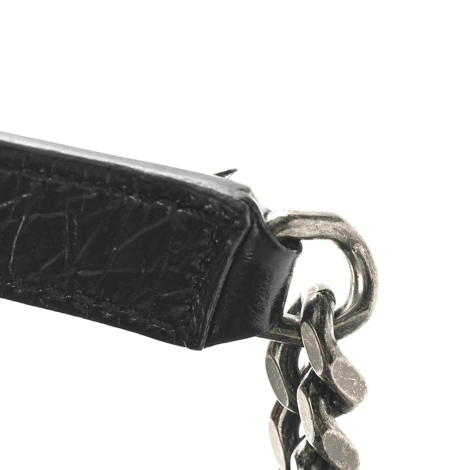 Saint Laurent Crinkled Calfskin Matelasse Monogram Medium Niki Chain Satchel Black 11 of 11