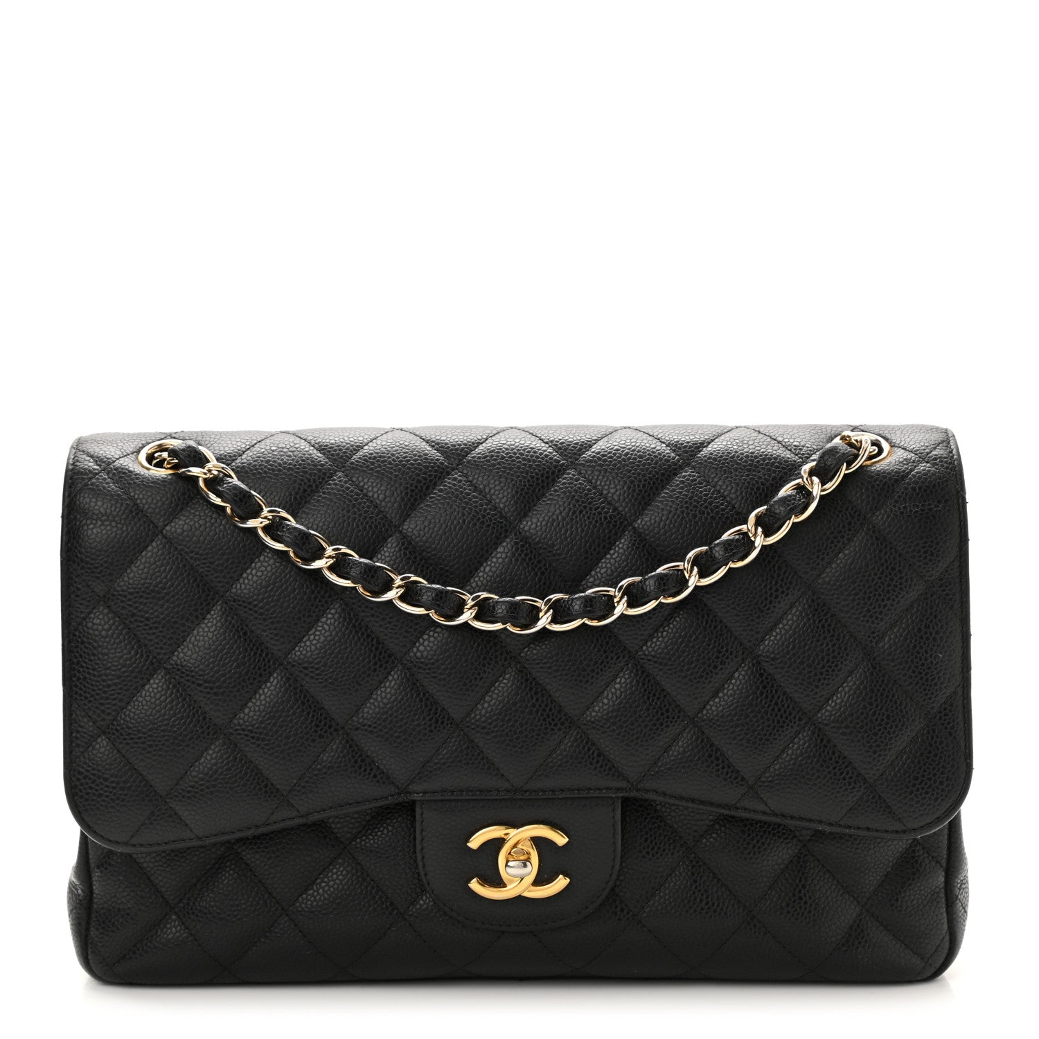 Chanel Caviar Quilted Jumbo Double Flap Black 1 of 12