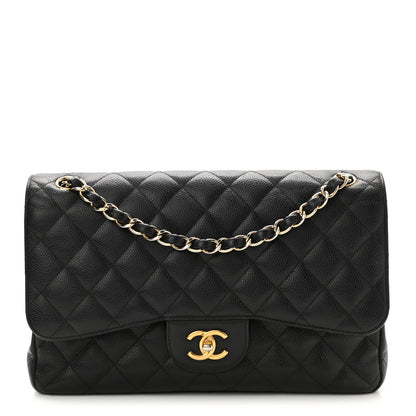 Chanel Caviar Quilted Jumbo Double Flap Black 1 of 12