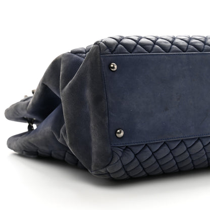 Chanel Lambskin Quilted New Bubble North South Tote Navy 10 of 12