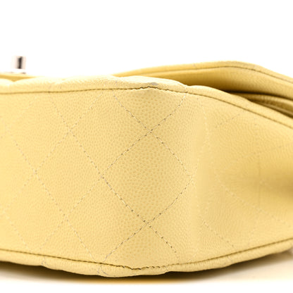 Chanel Caviar Quilted Medium Double Flap Light Yellow 9 of 12