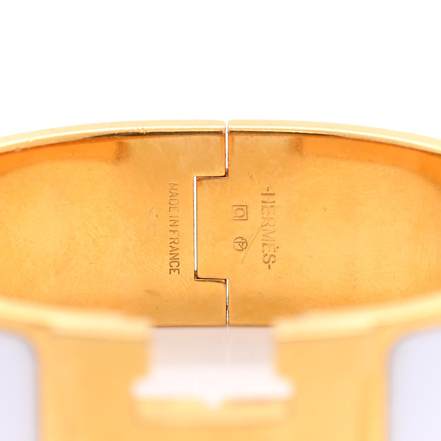 Hermes Enamel Wide Clic Clac H Bracelet PM White 4 of 5