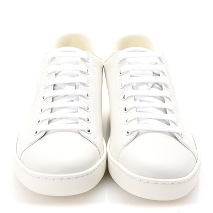 Gucci Calfskin Interlocking G Perforated Womens Ace Sneakers 39 White Grey Sky 3 of 11