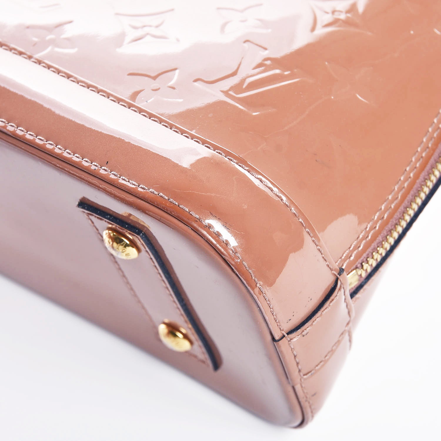Louis Vuitton Vernis Alma BB Rose Velours 12 of 16
