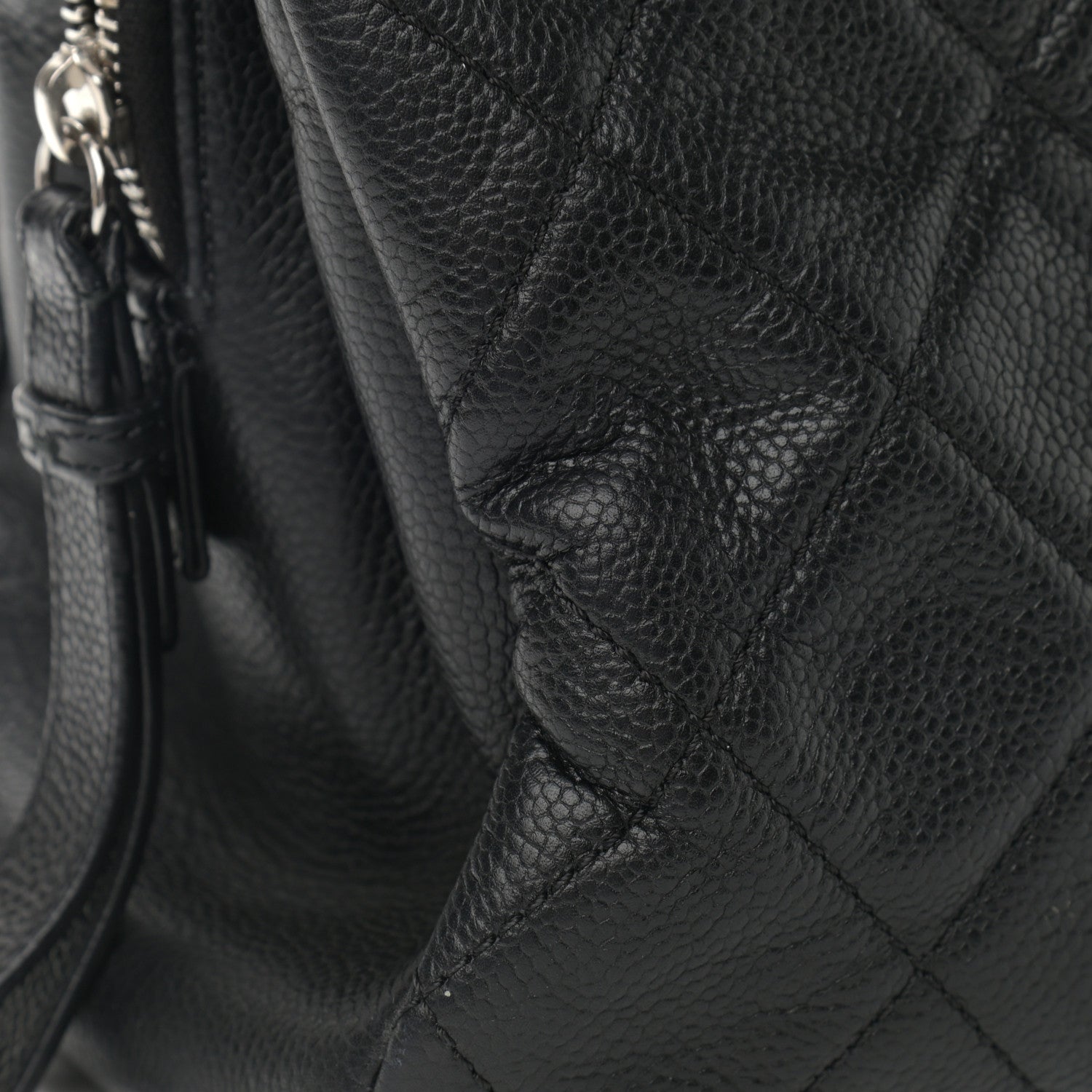 Chanel Caviar Quilted CC Timeless Soft Tote Black 10 of 11