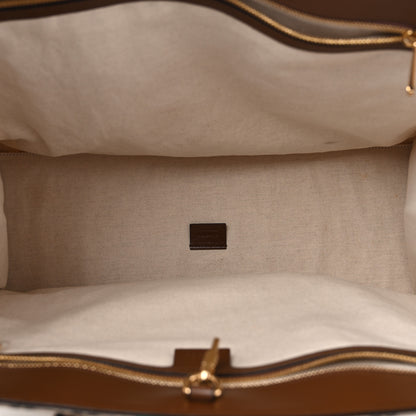 Gucci GG Supreme Monogram Fake/Not Large Retro Interlocking G Tote Bag Beige Brown Sugar 5 of 15