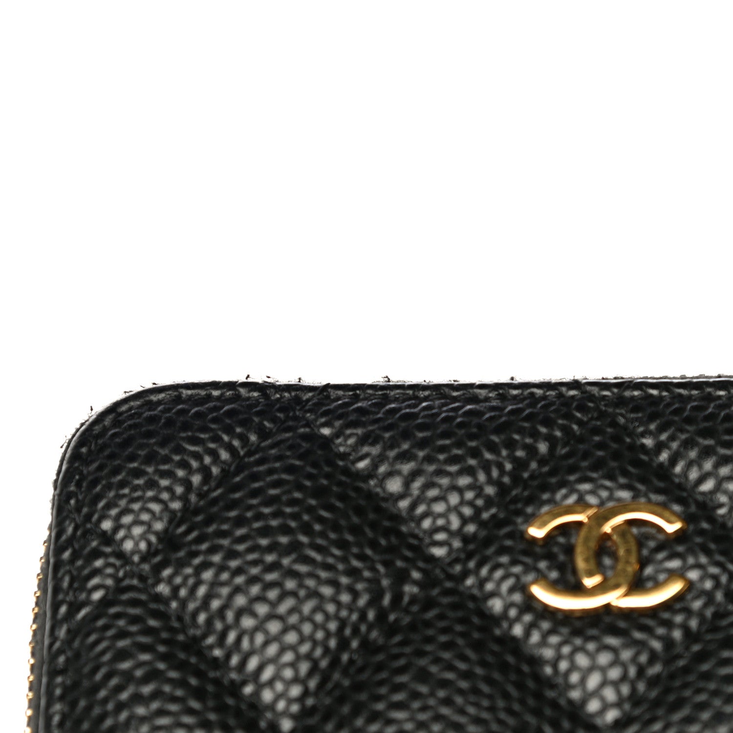 Chanel Caviar Quilted Zip Coin Purse Black 13 of 14