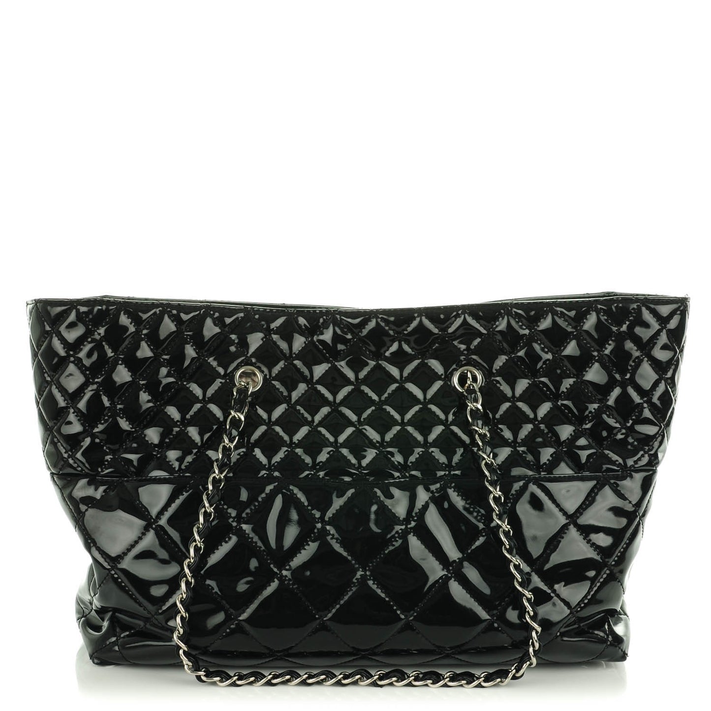 Vinyl Quilted In The Business Large Tote Black