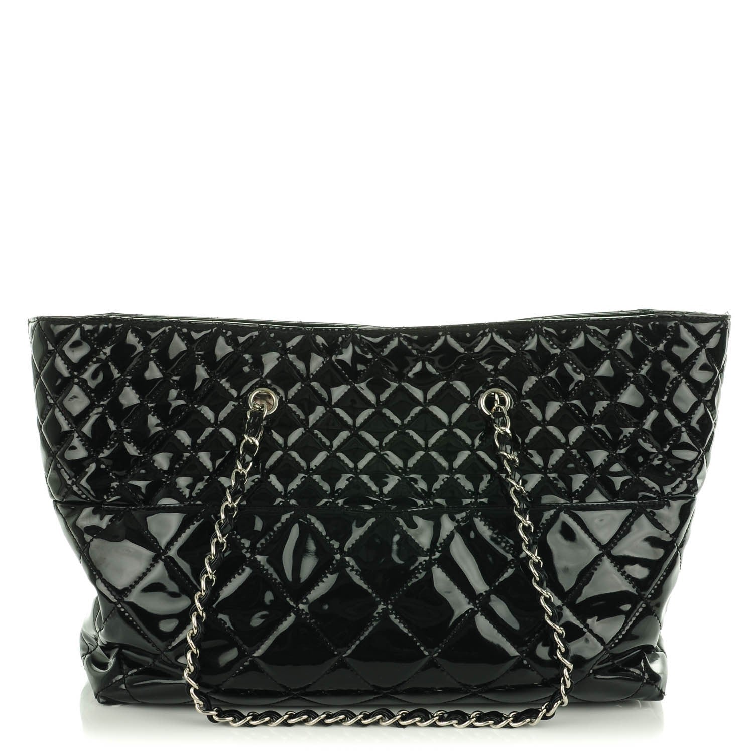 Chanel Vinyl Quilted In The Business Large Tote Black 1 of 7