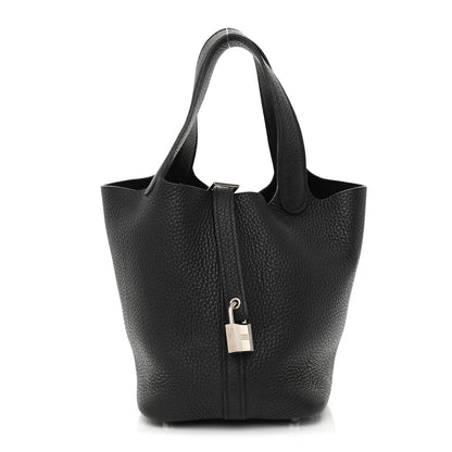 Hermes Taurillon Clemence Picotin Lock 18 PM Black 1 of 8