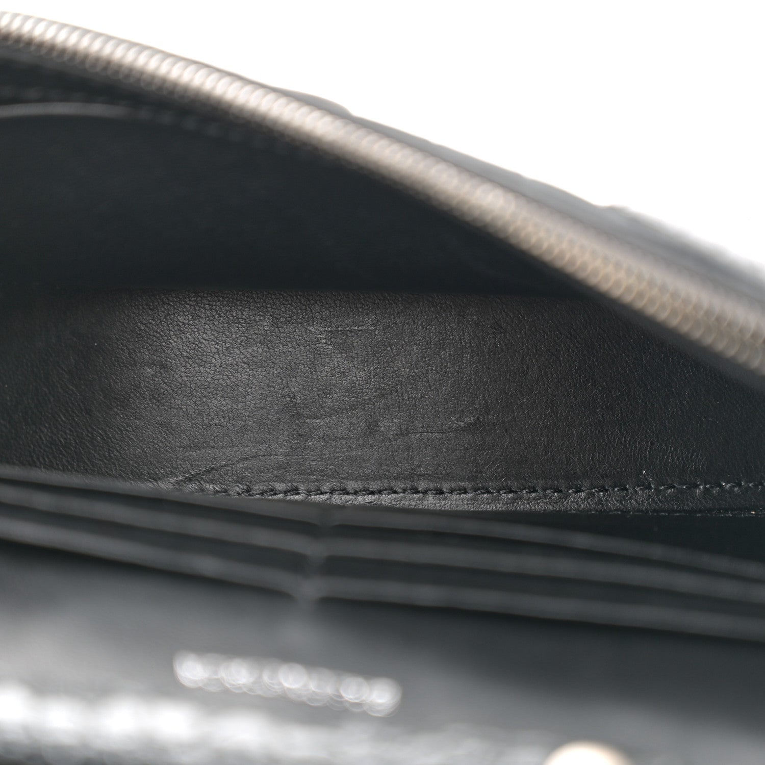 Balenciaga Shiny Calfskin Monochrome Crocodile Embossed Hourglass Chain Bag Black 5 of 9