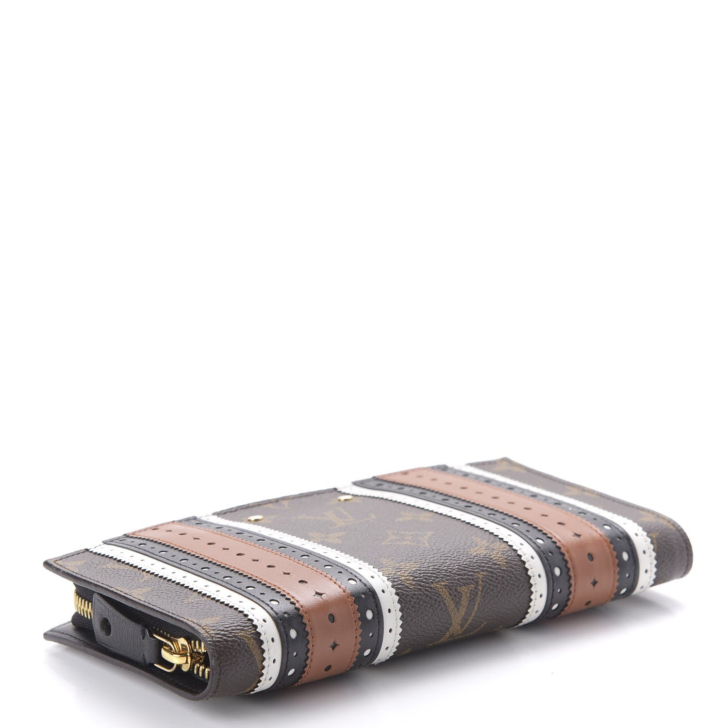 Louis Vuitton Monogram Brogue Steamer Zippy Wallet Brown 4 of 10