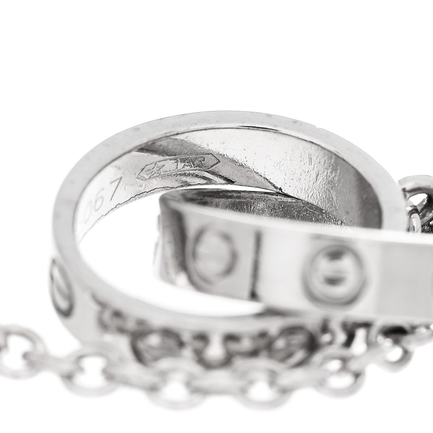 18K White Gold Interlocking LOVE Bracelet