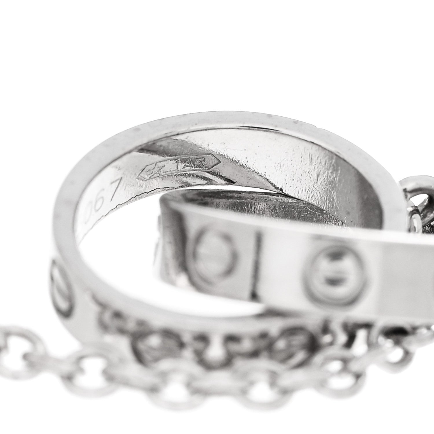 Cartier 18K White Gold Interlocking LOVE Bracelet 5 of 5