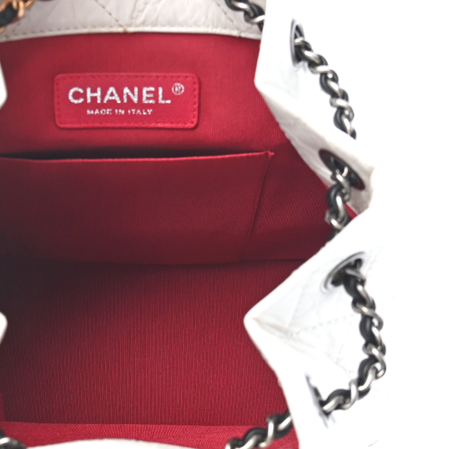 Chanel Aged Calfskin Quilted Small Gabrielle Backpack Black White 5 of 9