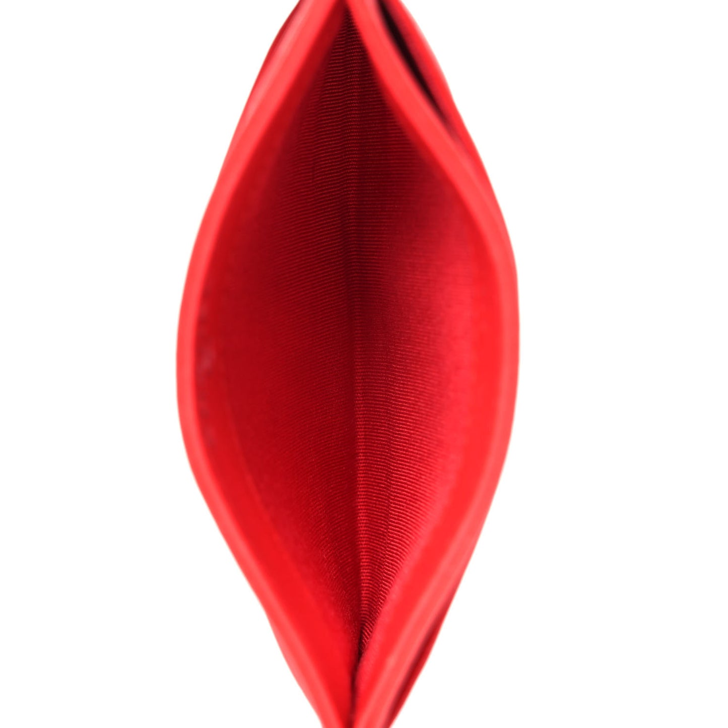 Lambskin Camellia Embossed Card Holder Red