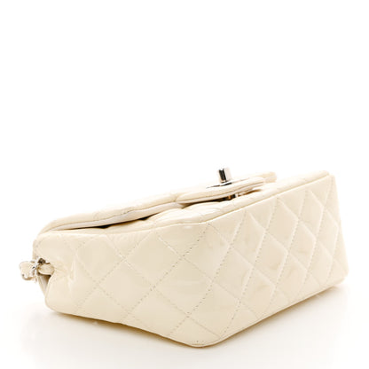 Chanel Patent Quilted Mini Square Flap Dark White 4 of 10