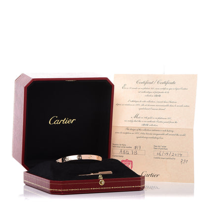 Cartier 18K Pink Gold LOVE Bracelet 17 7 of 7