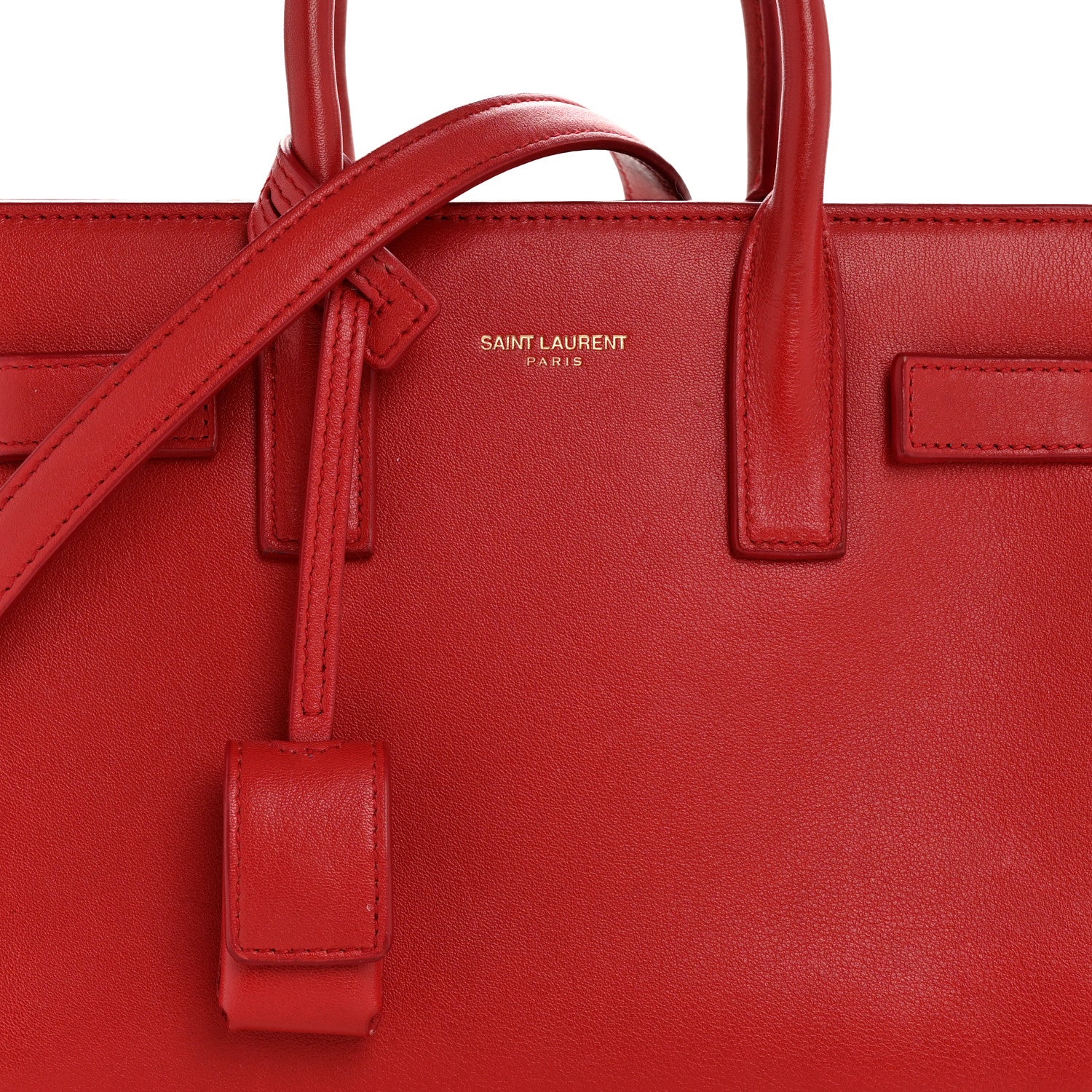 Saint Laurent Calfskin Nano Sac De Jour Lipstick Red 15 of 27
