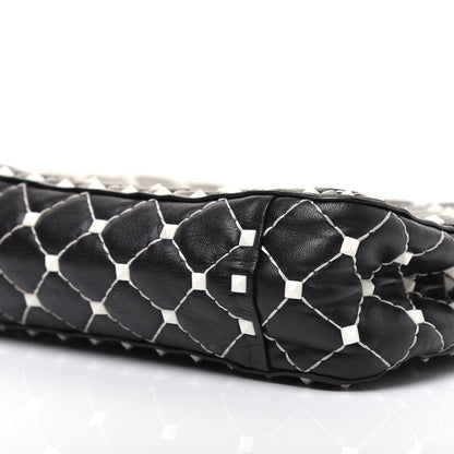 Valentino Garavani Lambskin Medium Free Rockstud Spike Shoulder Bag Black 8 of 23