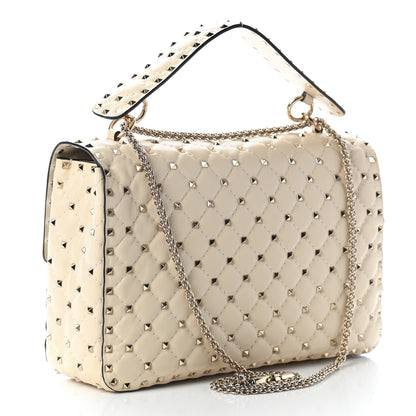 Valentino Garavani Nappa Maxi Rockstud Spike Shoulder Bag Light Ivory 3 of 8