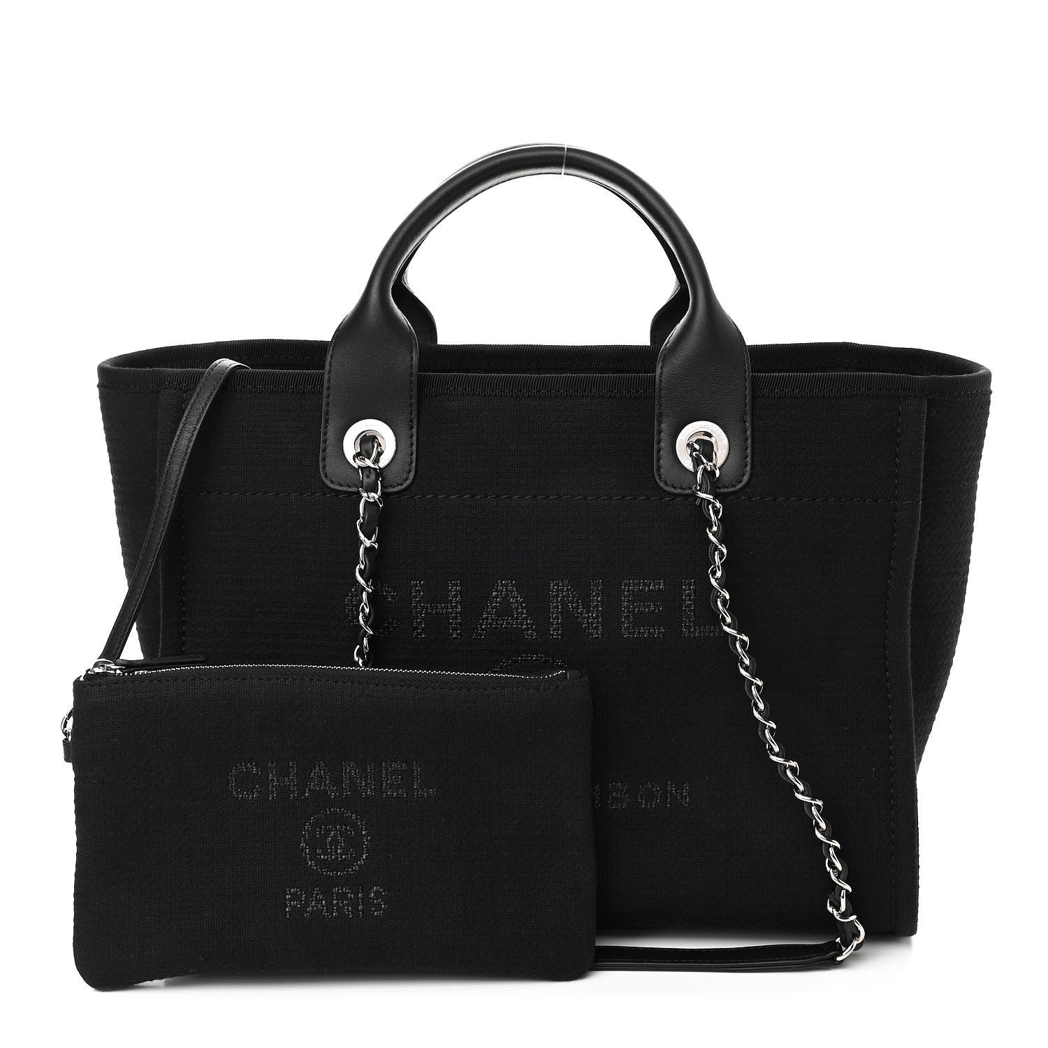 Chanel Mixed Fibers Medium Deauville Tote Black 1 of 13