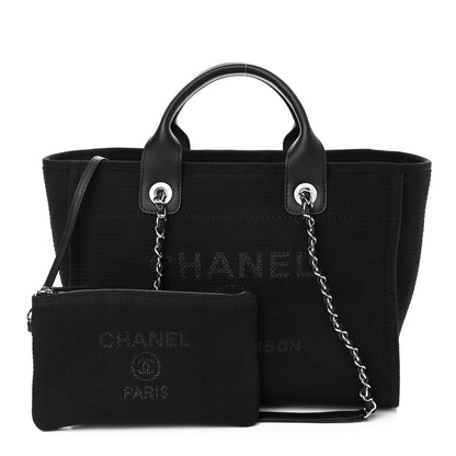 Chanel Mixed Fibers Medium Deauville Tote Black 1 of 13