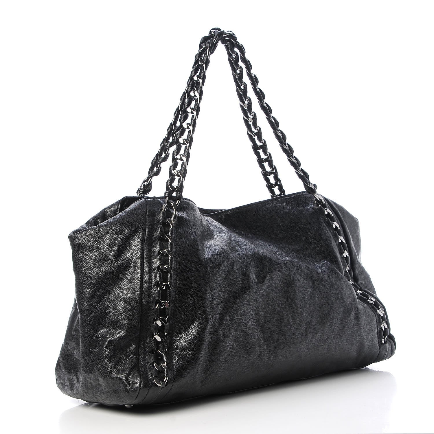 Chanel Glazed Caviar East West Modern Chain Tote Black 3 of 10