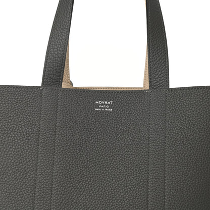 Moynat Taurillon Gex Calfskin Duo Reversible Tote Greige Zinc 8 of 10