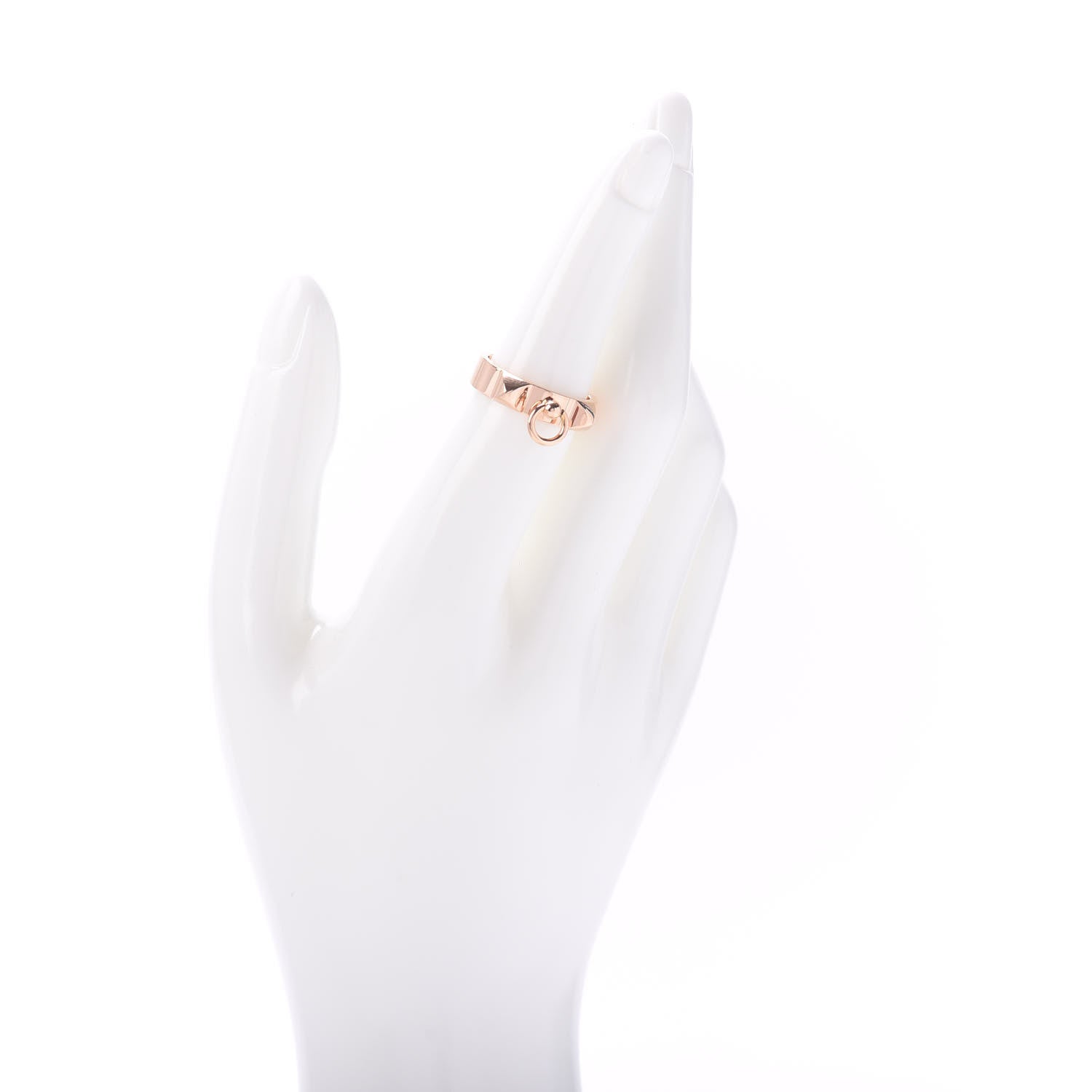 Hermes 18K Rose Gold PM Collier De Chien Ring 53 6.25 2 of 5