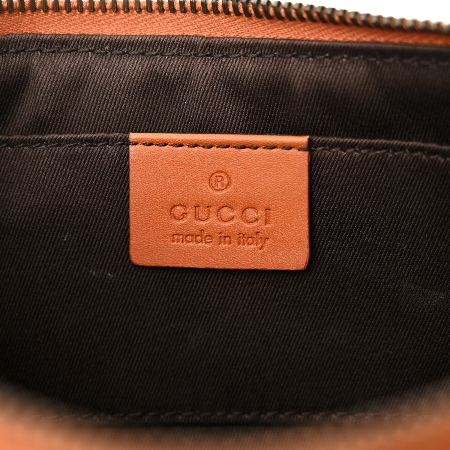 Gucci Suede Monogram Horsebit Nail Chain Pochette Orange 6 of 15