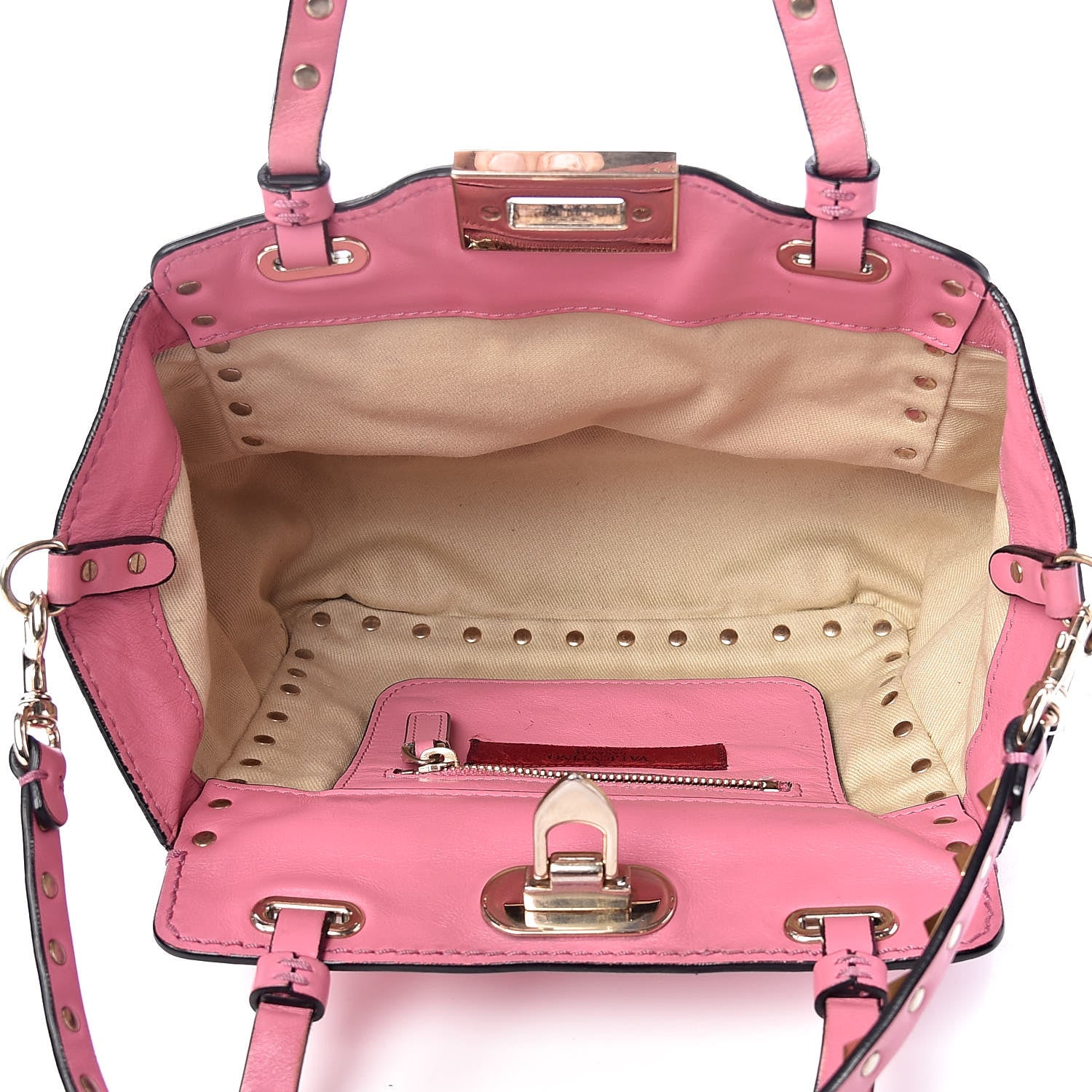 Valentino Garavani Vitello Mini Rockstud Tote Ninphea 6 of 17