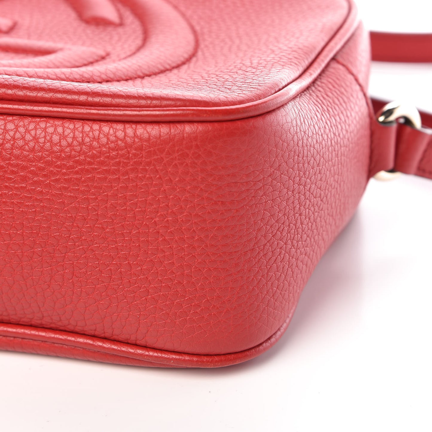 Pebbled Calfskin Small Soho Disco Bag Tabasco Red