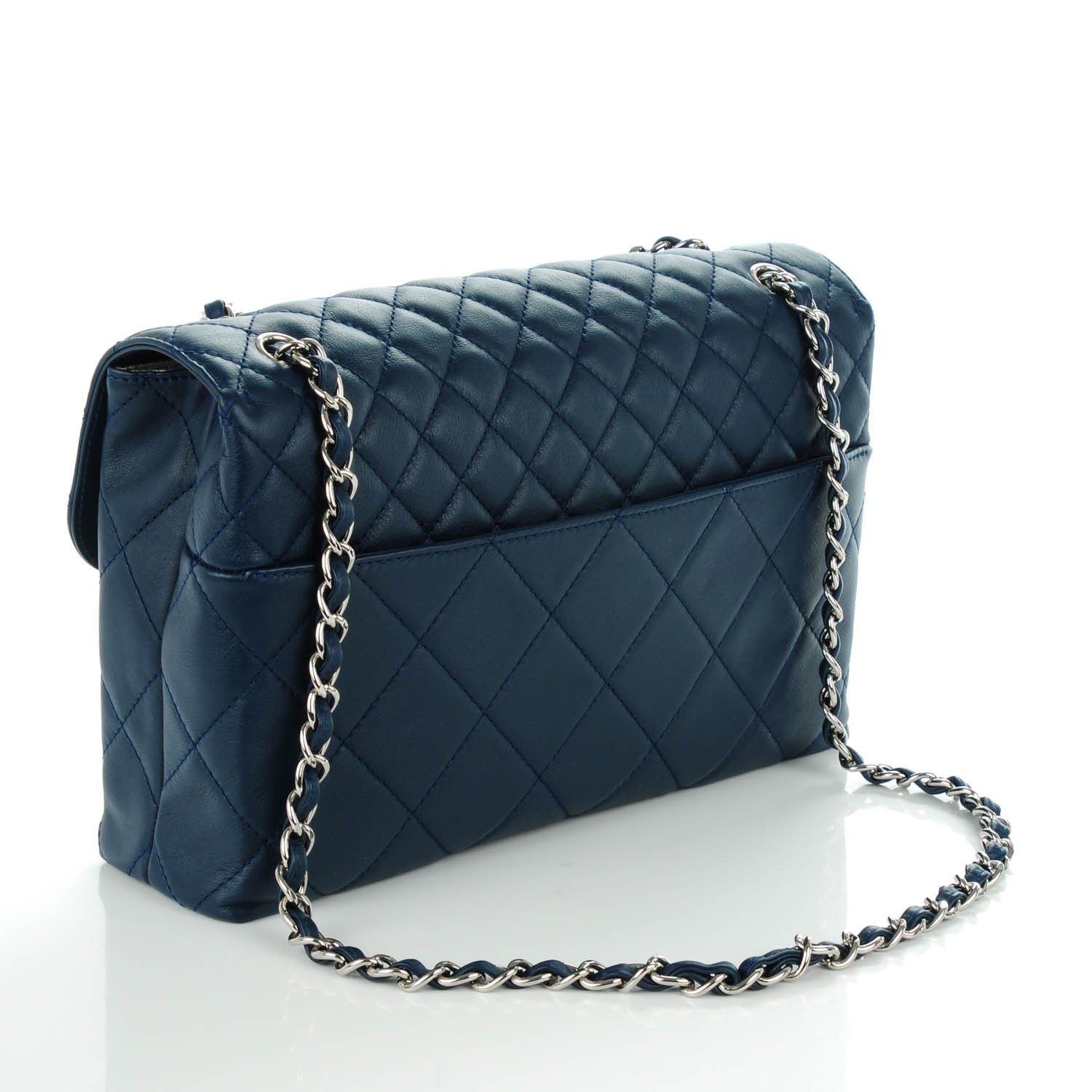 Chanel Calfskin Quilted In The Business Flap Dark Blue 3 of 9
