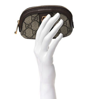 Gucci GG Supreme Monogram Web Ophidia Dome Key Pouch Beige New Acero 2 of 8