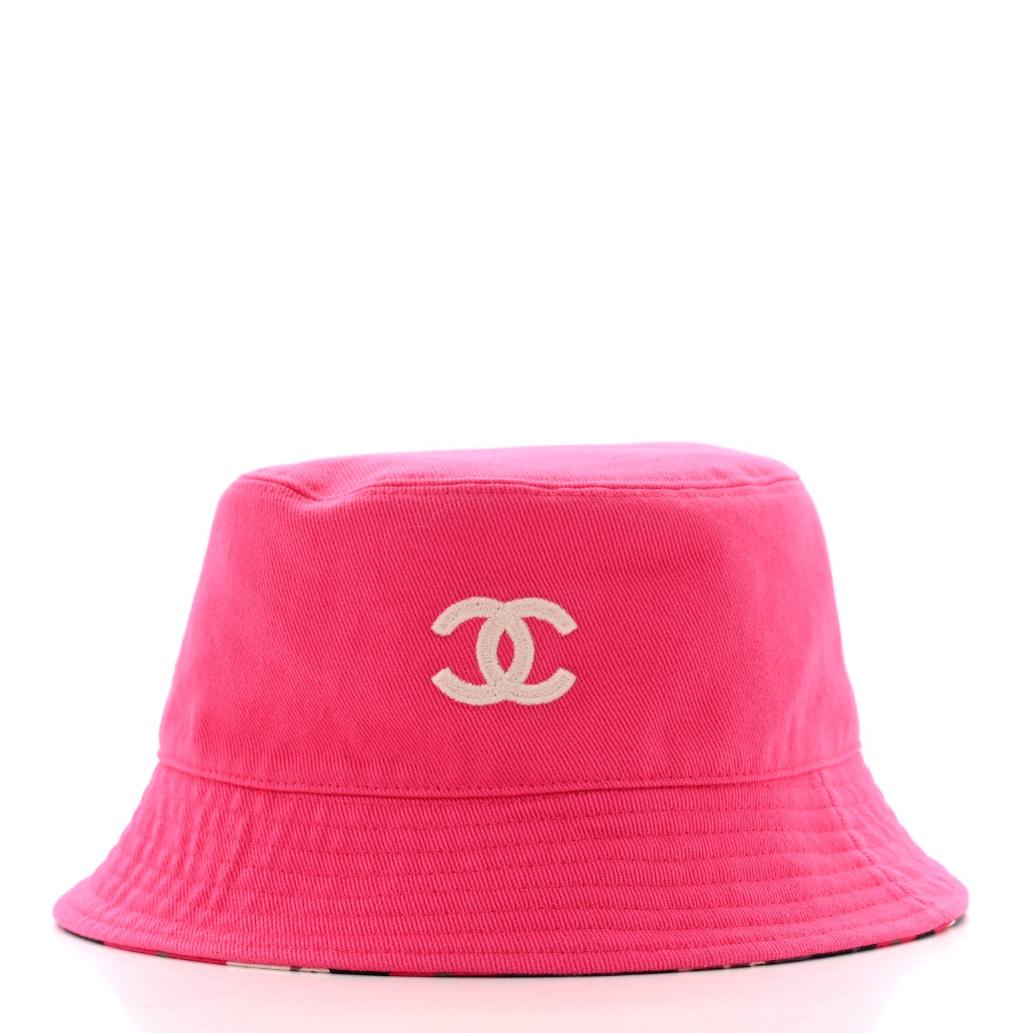Chanel Canvas Reversible CC Bucket Hat Fuchsia 3 of 10