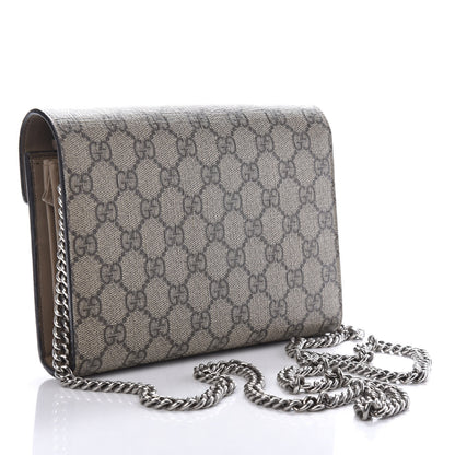 Gucci GG Supreme Monogram Mini Dionysus Chain Wallet Beige Taupe 3 of 11
