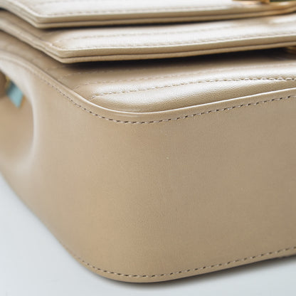 Saint Laurent Lambskin Matelasse Chevron Monogram Small Sulpice Bag Sable Beige 5 of 9