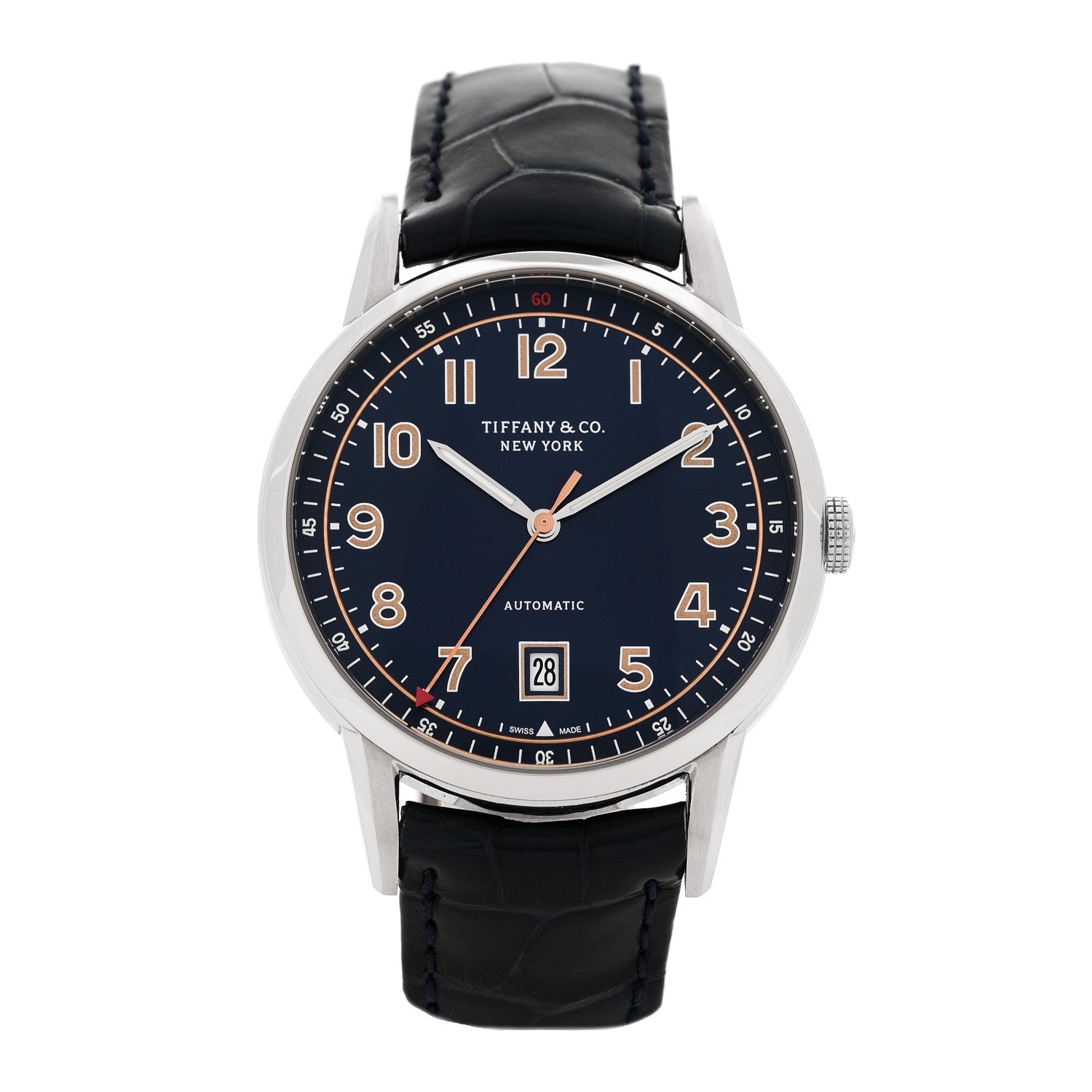 ☆ taekichi 様☆Tiffany & Co. ステンレススチール 時計 Tiffany Stainless Steel Alligator 40mm CT60 3-Hand Automatic Watch