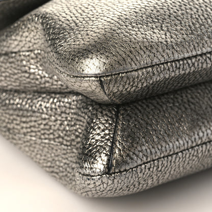 Jimmy Choo Metallic Calfskin Elaphe Ziad Bag Silver 7 of 9