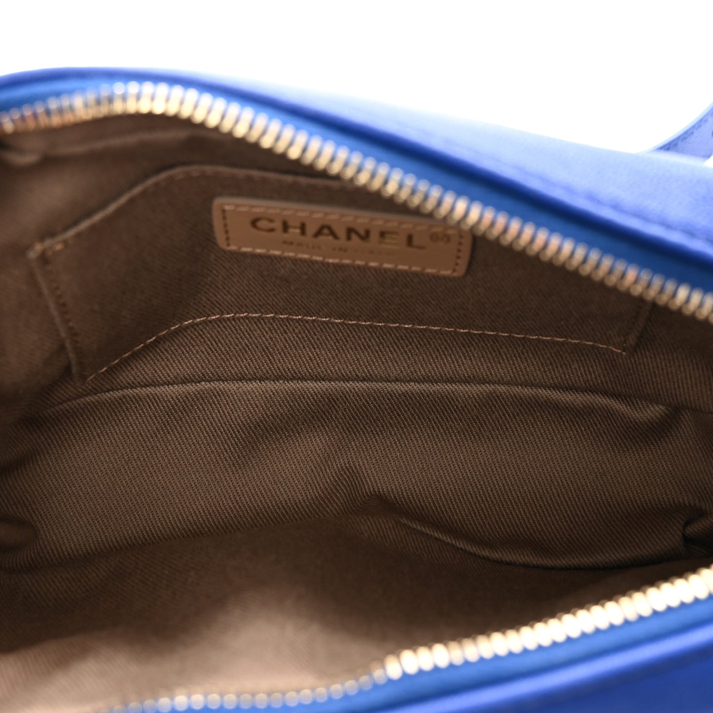 Calfskin Casual Trip Waist Bag Blue