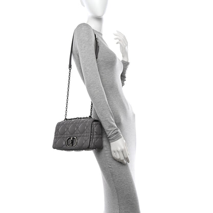 Christian Dior Calfskin Macrocannage Medium Caro Bag Iron Grey 2 of 13