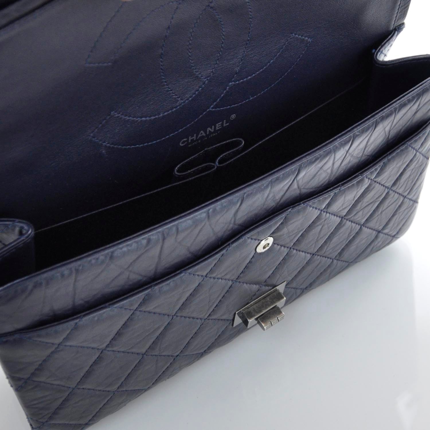 Chanel Aged Calfskin 2.55 Reissue 227 Flap Navy 8 of 9