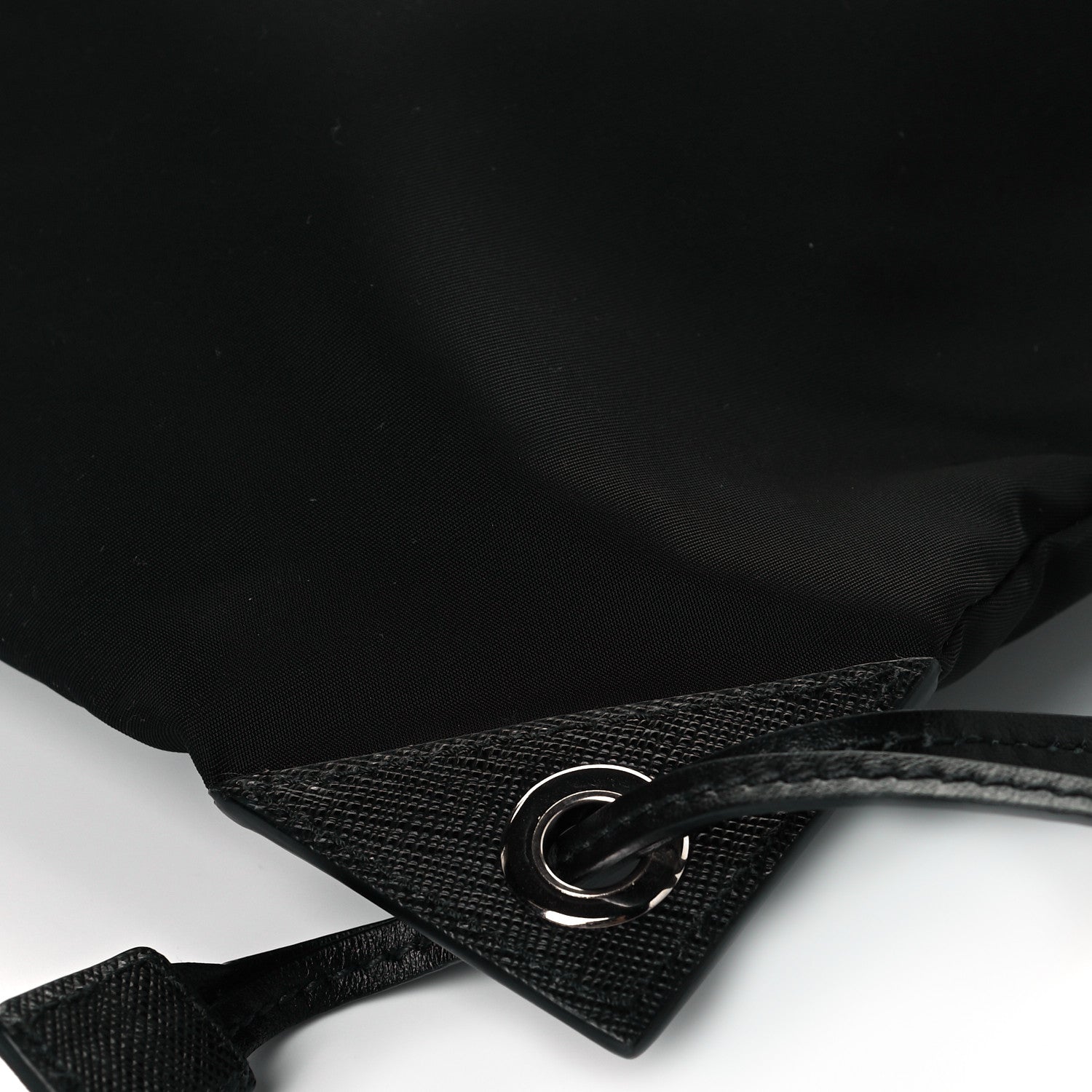 Prada Tessuto Nylon Bird Pocket Motif Drawstring Backpack Black 10 of 10