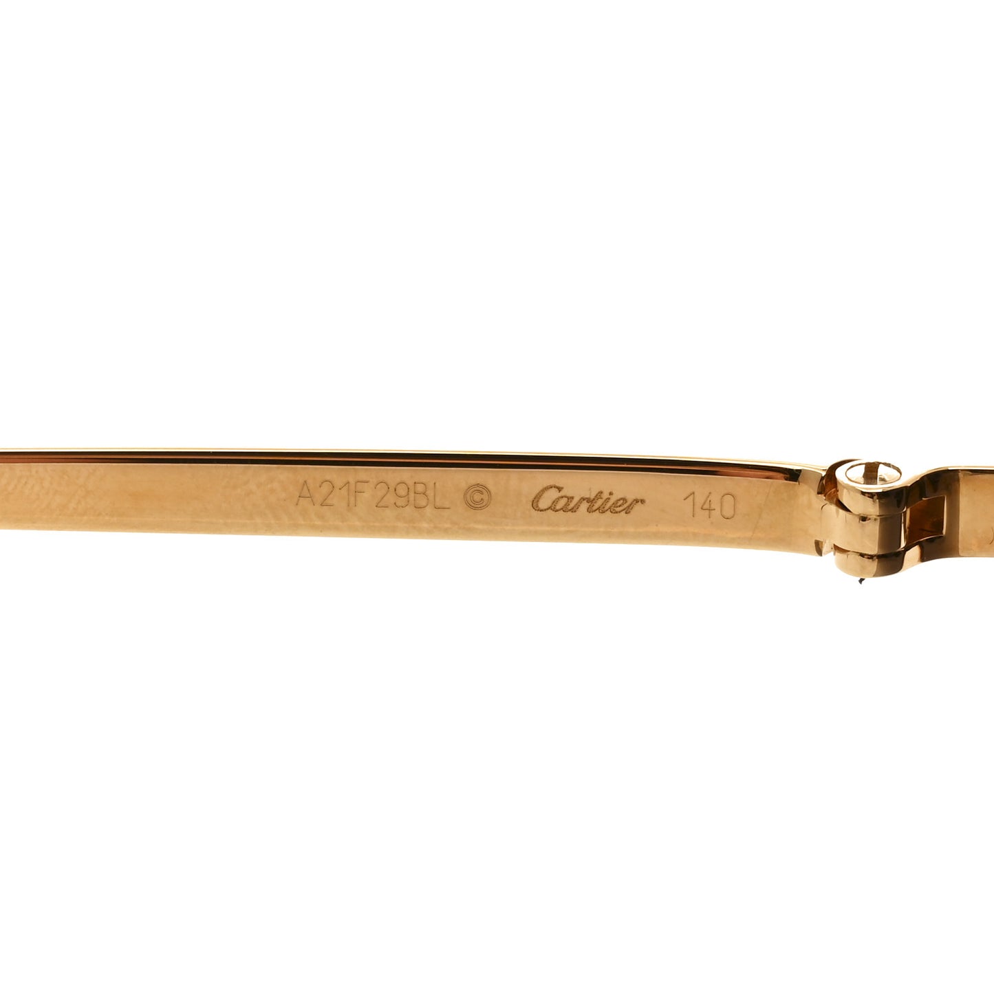 Panthere De Cartier Aviator Sunglasses CT0065S Gold